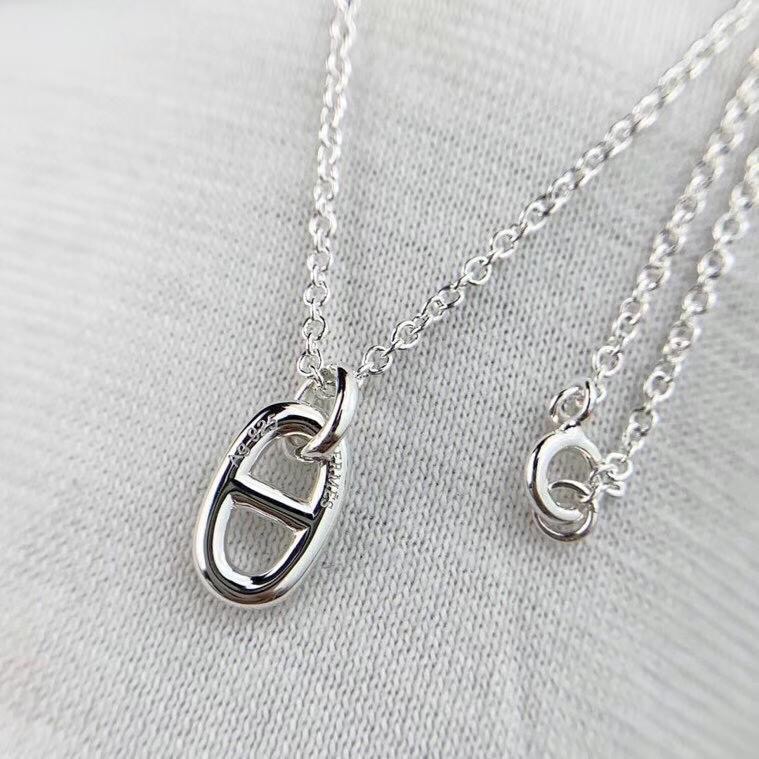 S925 silver pendant necklace with hollow design in platinum color for women and mother party jewelry gift have box stamp PS3179
