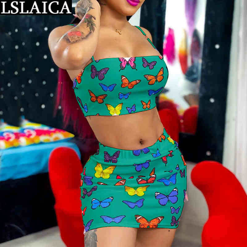 Summer Women's Clothing 2 Piece Sets Strapless Tops High-waisted Skirt Suits with Hollow Out Sexy 2 Pcs 210515