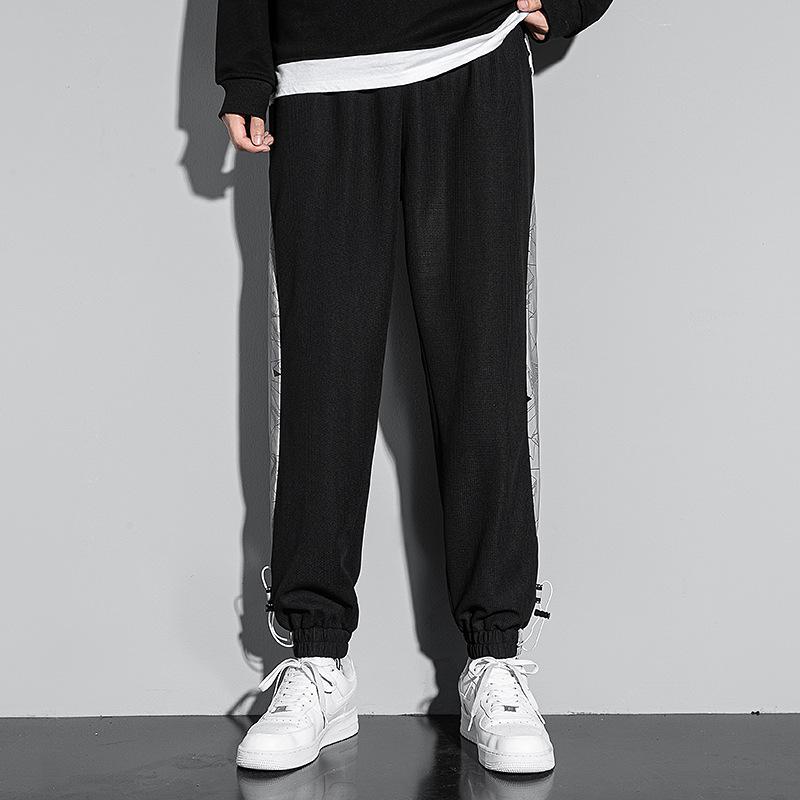 Men's Pants Luminous Reflective Stripe Casual Winter Loose Jogger Flash Wide-Leg Function Black Sweatpants
Men's Pants Luminous Reflective Stripe Casual Winter Loose Jogger Flash Wide-Leg Function Black Sweatpants