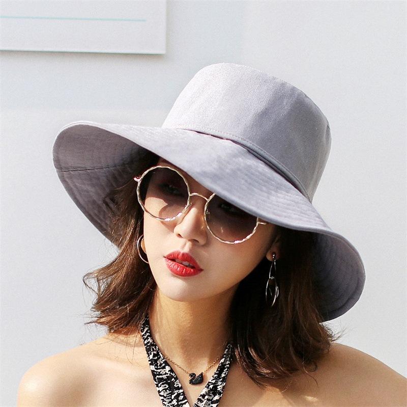 Fashion 5 Solid Colors Cotton Summer Hats Wide Brim UV Protection Sun For Women Beach Shade Cap Outdoor, Black
Fashion 5 Solid Colors Cotton Summer Hats Wide Brim UV Protection Sun For Women Beach Shade Cap Outdoor, Black