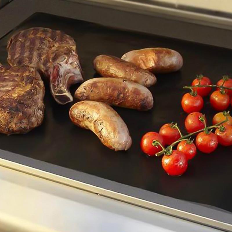 2 PCS/Set Reusable BBQ Grill Mat Non-Stick Pad Baking Sheet Portable Outdoor Picnic Cooking Barbecue Oven Tool BBQ Accessories