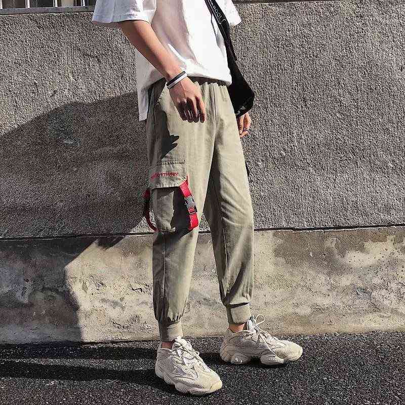 Men Hip Hop Patchwork Sweatpants Joggers trousers Casual Drawstring Sportwear Pants Male hiphop personality pants 211112