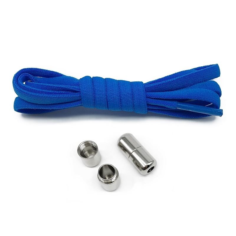 Metal Lock Shoelaces Round Elastic Shoe Laces Special No Tie Shoelace for Men Women Lacing Rubber Zapatillas