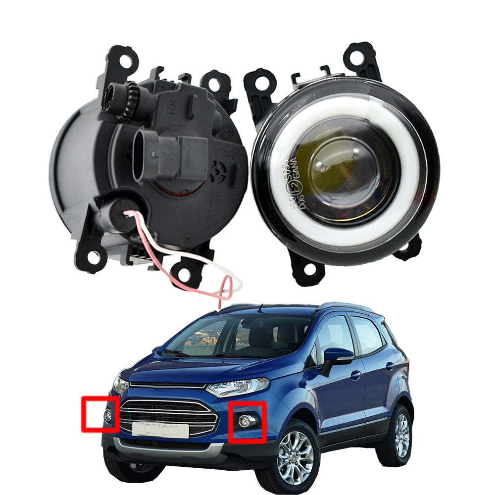 2pcs/pair LED with lens fog Lights For Ford Edge 2016-2016 Focus MK2/3 EcoSport 2013-2016