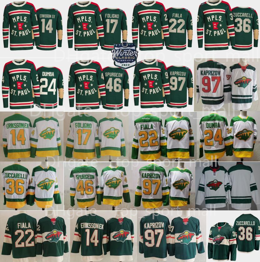 2022 Winter Classic Hockey Minnesota Wild Kirill Kaprizov Jersey Jared Spurgeon Marcus Foligno Kevin Fiala Mats Zuccarello Matt Dumba Joel Eriksson Reverse Retro, 22
2022 Winter Classic Hockey Minnesota Wild Kirill Kaprizov Jersey Jared Spurgeon Marcus Foligno Kevin Fiala Mats Zuccarello Matt Dumba Joel Eriksson Reverse Retro, 22