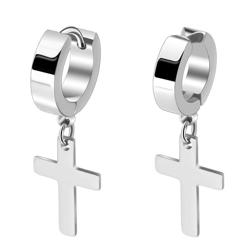 Cross Drop Earring Stainless Steel Women Men Goth Trend Pendant Punk Jewelry Hoop Ear Stud Hoop Earrings Fashion
Cross Drop Earring Stainless Steel Women Men Goth Trend Pendant Punk Jewelry Hoop Ear Stud Hoop Earrings Fashion