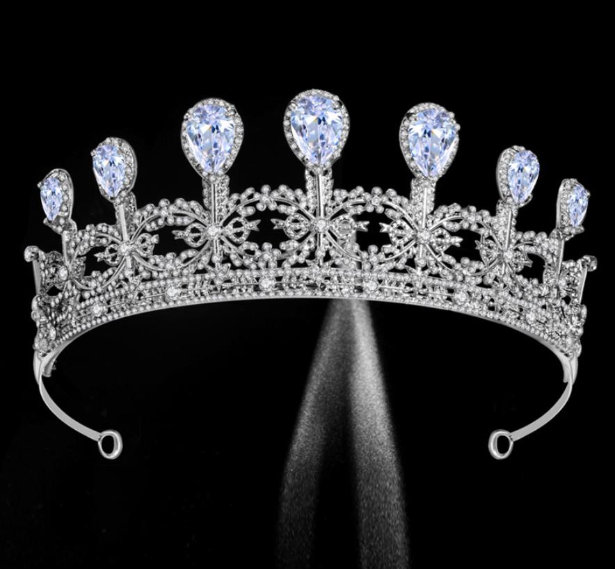Headpieces Diamonds Sparkly Wedding Tiara Crown Crystal Bridal Hair Accessories Headpieces Pageant Prom Queen Princess Headpieces