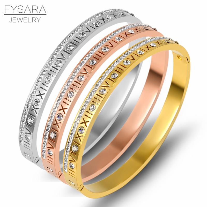 Bangle FYSARA Retro Gold Color Roman Numerals Bracelet Crystals Rhinestones Bracelets & Bangles Female Personality Wedding Jewelry
Bangle FYSARA Retro Gold Color Roman Numerals Bracelet Crystals Rhinestones Bracelets & Bangles Female Personality Wedding Jewelry