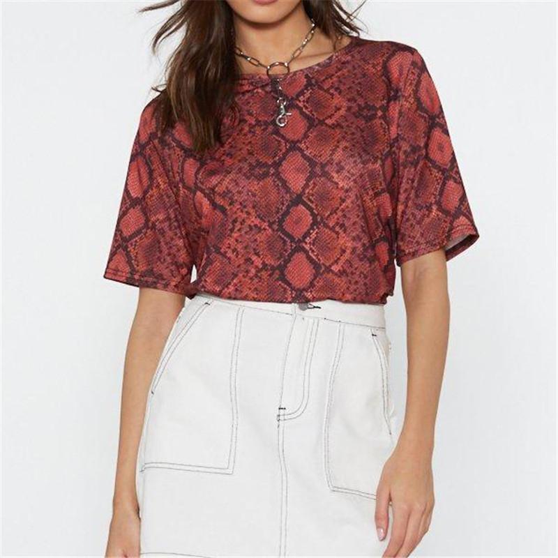 Women' T-Shirt Women Summer T Shirt Sexy Short Sleeve Crew Neck Snake Print Casual Loose Tops Streetwear Lady, Red
Women' T-Shirt Women Summer T Shirt Sexy Short Sleeve Crew Neck Snake Print Casual Loose Tops Streetwear Lady, Red