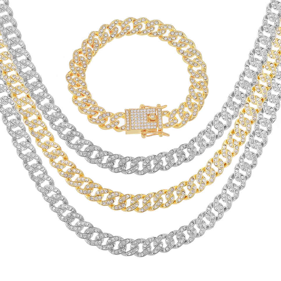 11mm Miami Cuban Chain Link Men Rap Silver Color Necklaces Full Iced Out Rhinestones Bracelet Set for woman Hip Hop Jewellery X0509
11mm Miami Cuban Chain Link Men Rap Silver Color Necklaces Full Iced Out Rhinestones Bracelet Set for woman Hip Hop Jewellery X0509