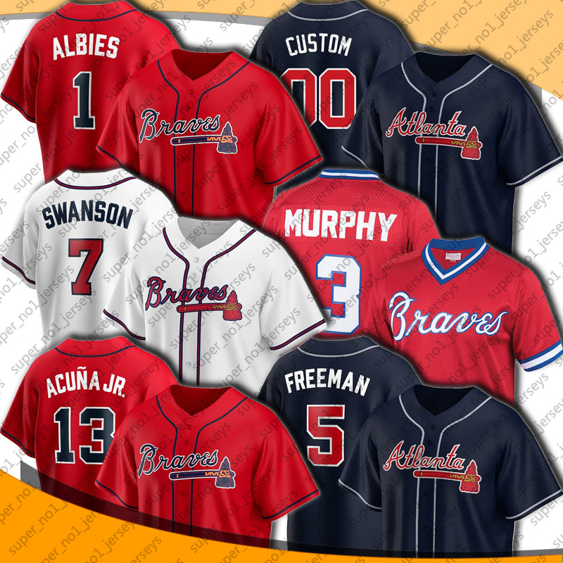 Braves 13 Ronald Acuna Jr Jersey Atlanta 5 Freddie Freeman 1 Ozzie Albies Jerseys Dansby Swanson Max Fried Jersey Dale Murphy Marcell Ozuna, Blue;black
Braves 13 Ronald Acuna Jr Jersey Atlanta 5 Freddie Freeman 1 Ozzie Albies Jerseys Dansby Swanson Max Fried Jersey Dale Murphy Marcell Ozuna, Blue;black