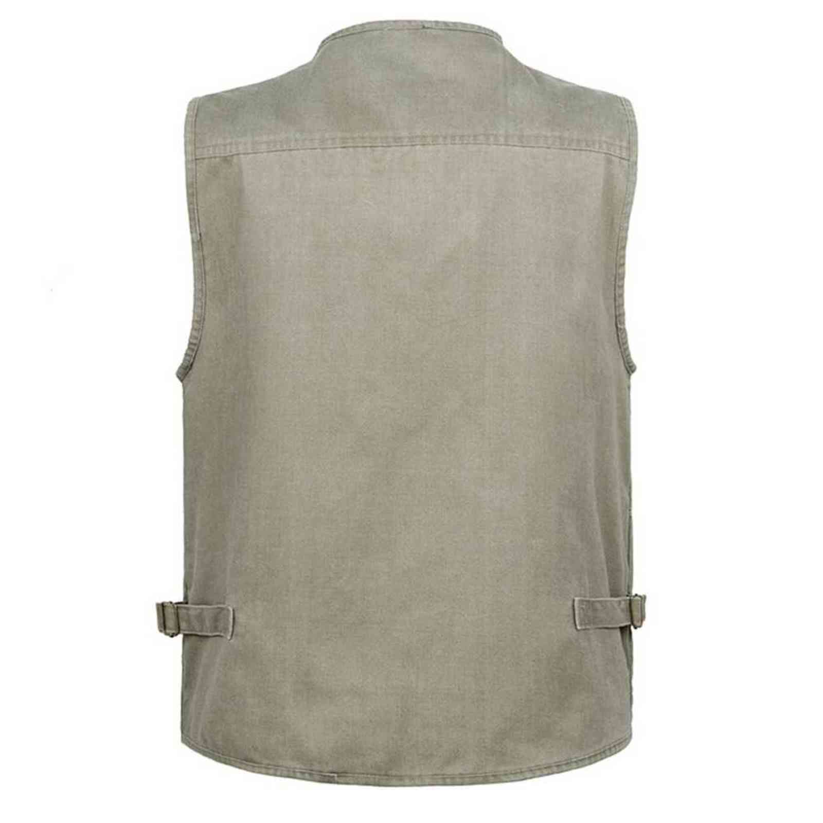8XL 9XL 10XL Male Casual Summer Big Size Cotton Sleeveless Vest With Many 16 Pockets Men Multi Pocket Pograph Waistcoat 211111