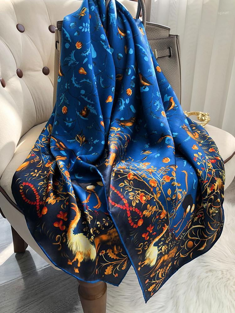 Scarves Mulberry Silk Scarf Shawl Women 110cm 1 Large Spring Summer Squrae Lady Fashion Wrap, Blue;gray
Scarves Mulberry Silk Scarf Shawl Women 110cm 1 Large Spring Summer Squrae Lady Fashion Wrap, Blue;gray