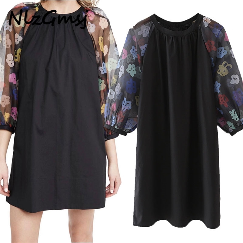 Dresse Summer Loose Mini Dress Woman Splicing Print Long Sleeve Big Size Vintage Casual 210628, As picture
Dresse Summer Loose Mini Dress Woman Splicing Print Long Sleeve Big Size Vintage Casual 210628, As picture
