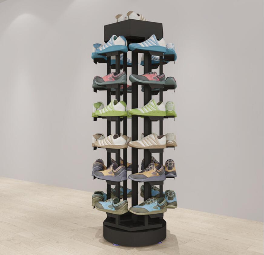 Shoe display racks Commercial Furniture floor type shoes shop rack clothing store iron shelf multi-layer storage shelfs