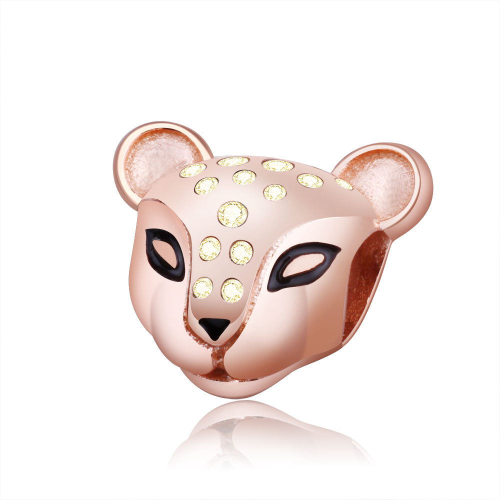 100% 925 Sterling Silver Bead Fit Original Charms Bracelet Sparkling Animal Head Lion Princess Lovely Jewelry for Making DIY Berloque