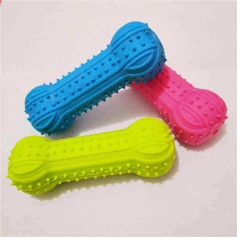 New Pet Dog Toy Chew Squeaky Rubber Toys Non-toxic Rubber Toy Funny Bone for Cat Puppy Baby Dogs Interactive Game
