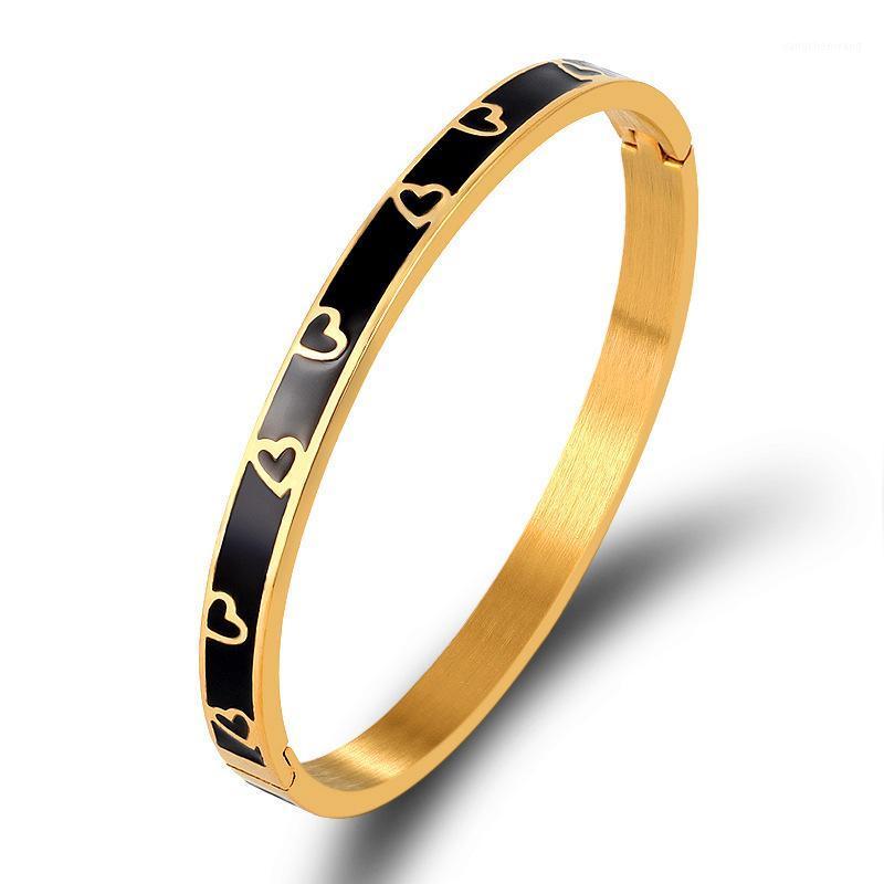 Fashion Black Heart Bracelet Stainless Steel Bangles For Women Ladies Girls Jewelry Trendy Gift Bangle
Fashion Black Heart Bracelet Stainless Steel Bangles For Women Ladies Girls Jewelry Trendy Gift Bangle