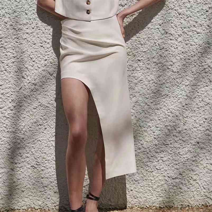 Fashion Women Asymmetric skirts with zipper Summer long bottom pleated for female 210524, Ivory
Fashion Women Asymmetric skirts with zipper Summer long bottom pleated for female 210524, Ivory