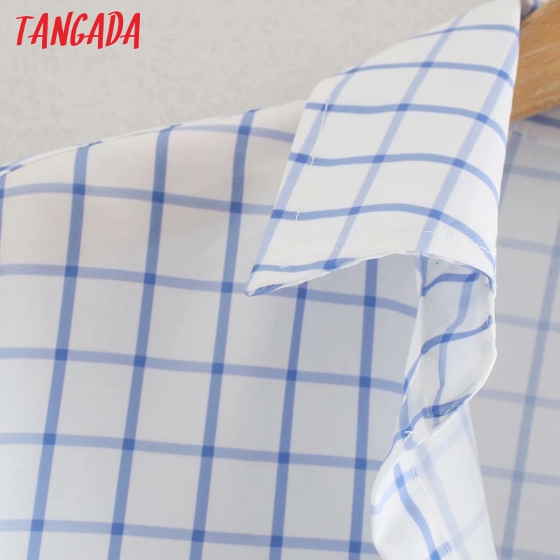 Women Fashion Plaid Print Oversized Blouse High Street Long Sleeve Casual Shirt Chic Femininas Tops XN317 210416