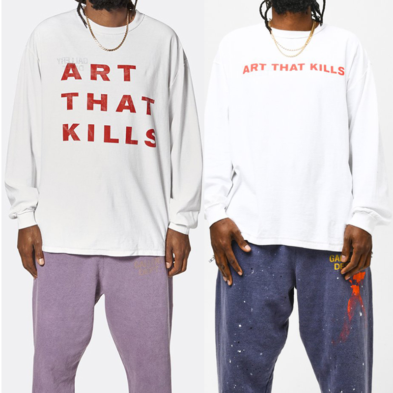 Gallery Dept. ART THAT KILLS Reversible Long Sleeve T-shirts Mens Casual Cotton T shirts Tee Men Women Hip Hop Streetwear MG210068, White;black
Gallery Dept. ART THAT KILLS Reversible Long Sleeve T-shirts Mens Casual Cotton T shirts Tee Men Women Hip Hop Streetwear MG210068, White;black