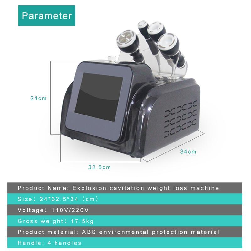 80K Cavitation Vacuum Fat Removal Slimming Machine Weight Loss Ultrasonic Radio Frequency Therapy Body Shaping Equipment