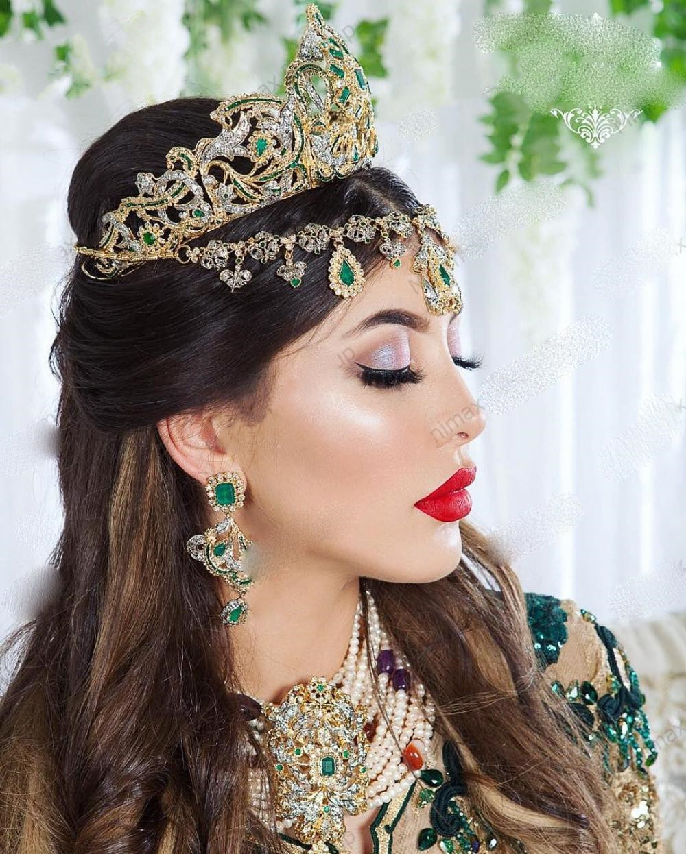 Hunter Moroccan Kaftan Evening Dresses V Neck Luruxy Beading Muslim Arabic Prom Dress Long Sleeves Appliques Algerian Gown