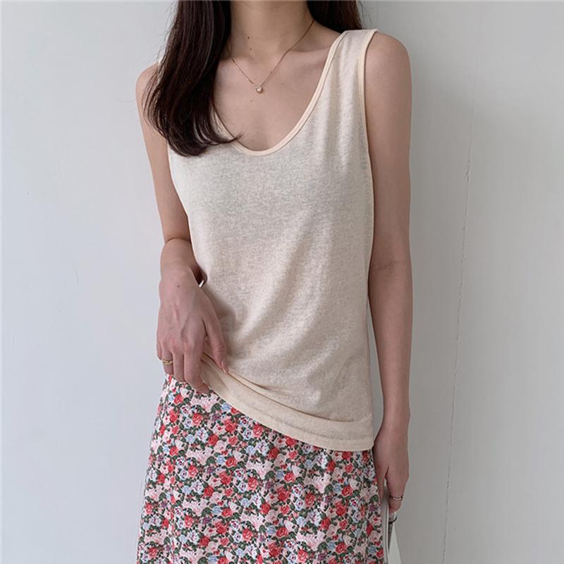 Women's Tanks & Camis 2021 Imitation Knitted Tank Loose Women Tops V-neck Sleeveless Vests Thin Shirt Summer Camisole Casual Female Dames Ve, Black
Women's Tanks & Camis 2021 Imitation Knitted Tank Loose Women Tops V-neck Sleeveless Vests Thin Shirt Summer Camisole Casual Female Dames Ve, Black