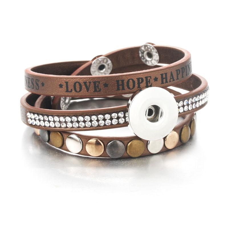 Weave Leather Bracelet Snap Bracelets Fit 18MM Button Jewelry Vintage Bohemian Rhinestone For Women PU Charms 2729 Charm
Weave Leather Bracelet Snap Bracelets Fit 18MM Button Jewelry Vintage Bohemian Rhinestone For Women PU Charms 2729 Charm