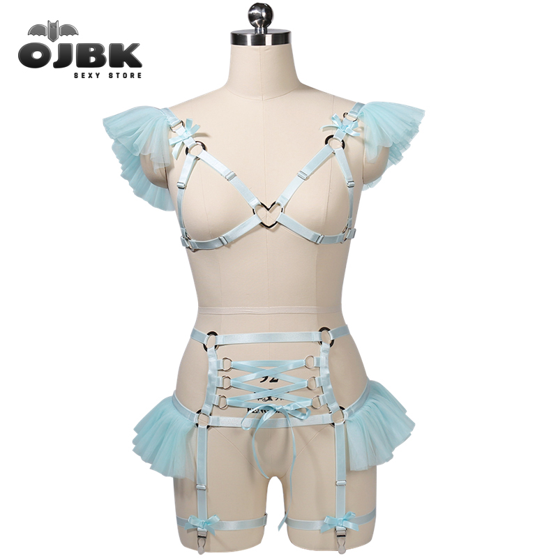 Sexy Lingerie Body Cage Pastel Punk Body Harness Belt Woman Garter Pink Bow Chiffon Bra Kawaii Open Bust Top Bondage Body Cage, Red
Sexy Lingerie Body Cage Pastel Punk Body Harness Belt Woman Garter Pink Bow Chiffon Bra Kawaii Open Bust Top Bondage Body Cage, Red