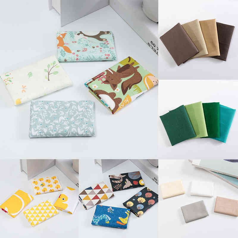 4Pieces/Set Cartoon Pattern 25*20CM Cotton Nice Gift for Household Multicolor Multi Purpose DIY Sewing Craft Patchwork Cloth