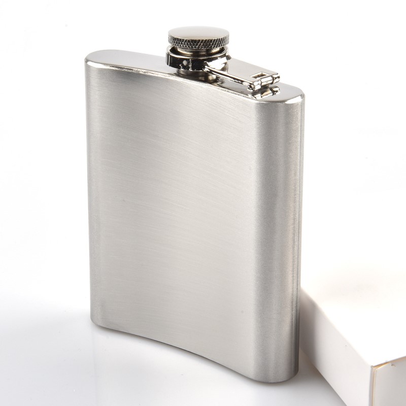 Classic Style 8oz 304 Stainless Steel Liquor Alcohol Flask Square Wine Bottle Hip Flasks4735222