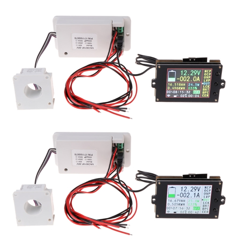 Wireless Multifunctional Voltmeters Ampere Meter Dc 0-80V 0-300A Met Hall Sensor