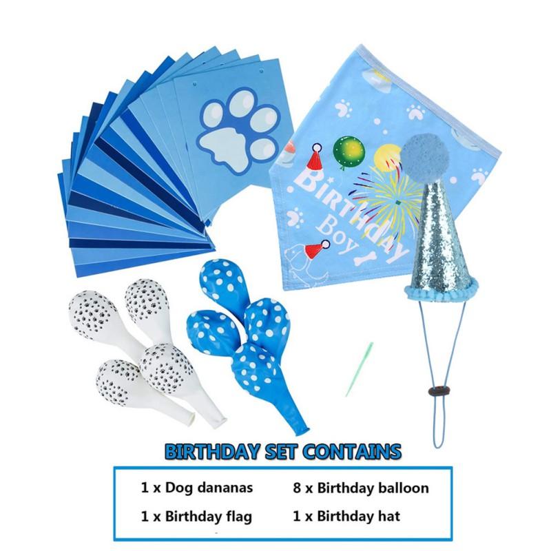 Dog Apparel Pet Birthday Party Triangular Towel Set Daily Wear Decorative Supplies