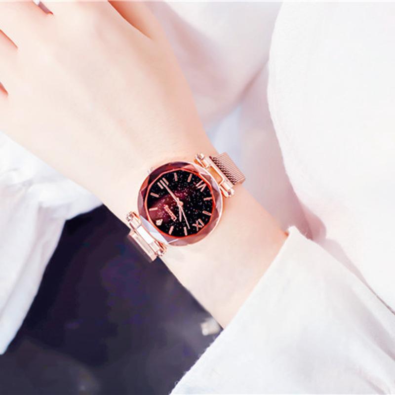 Ly 1 Pcs Women Lady Wrist Quartz Watch Round Starry Sky Magnetic Buckle Fashion Gift M99 Wristwatches, Blue
Ly 1 Pcs Women Lady Wrist Quartz Watch Round Starry Sky Magnetic Buckle Fashion Gift M99 Wristwatches, Blue