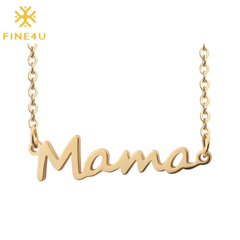 Pendant Necklaces FINE4U N449 Stainless Steel Mama Necklace Fashion Jewelry Gift For Mothers
Pendant Necklaces FINE4U N449 Stainless Steel Mama Necklace Fashion Jewelry Gift For Mothers