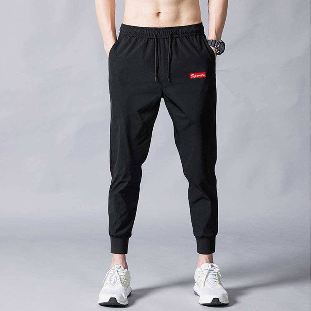 Men's Harem Pants Ankle Length 2020 Spring and Summer Stretch Pants Men Capri-Pants Korean Baggy Male Joggers Sweat Pants X0723