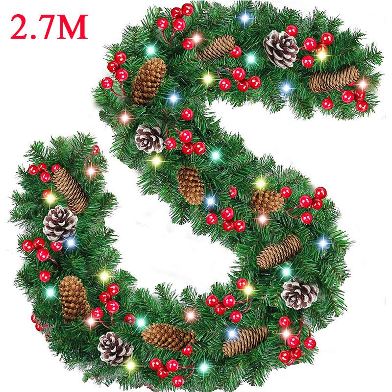 Christmas Decorations 2.7M Artificial Green Pine Tree Garland Wreath Rattan Hanging Decor With Light Party
Christmas Decorations 2.7M Artificial Green Pine Tree Garland Wreath Rattan Hanging Decor With Light Party
