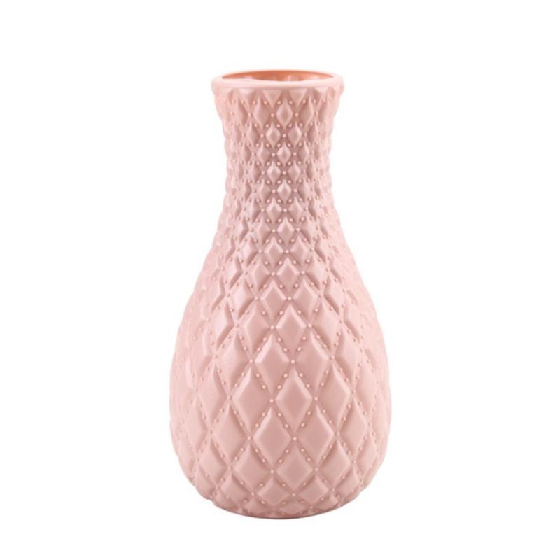 Plastic Flower Vase Decoration Home White Vases Imitation Ceramic Pot Nordic Style Basket