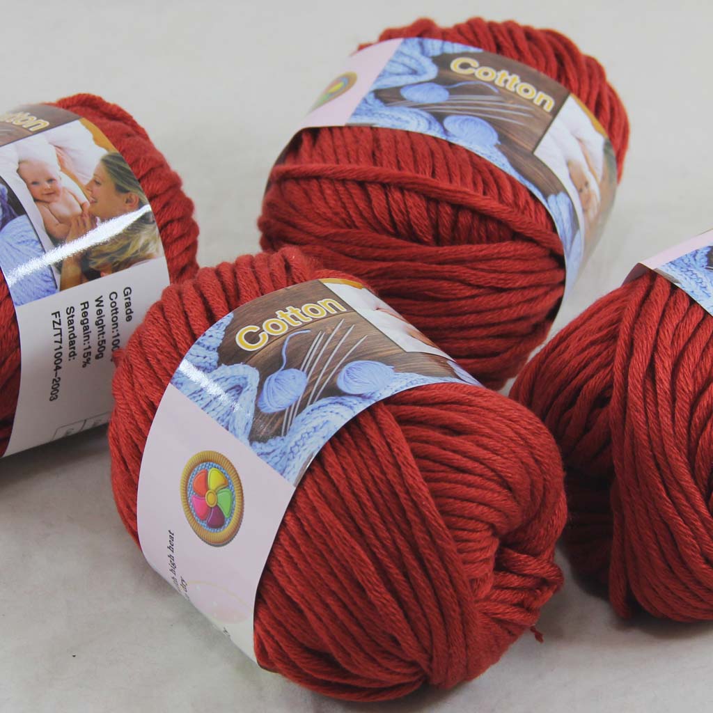 Sale LOT 4 BallsX50g Special Thick Worsted 100% Cotton Yarn hand Knitting Poppy Red 422-18-4, Multi-colored
Sale LOT 4 BallsX50g Special Thick Worsted 100% Cotton Yarn hand Knitting Poppy Red 422-18-4, Multi-colored
