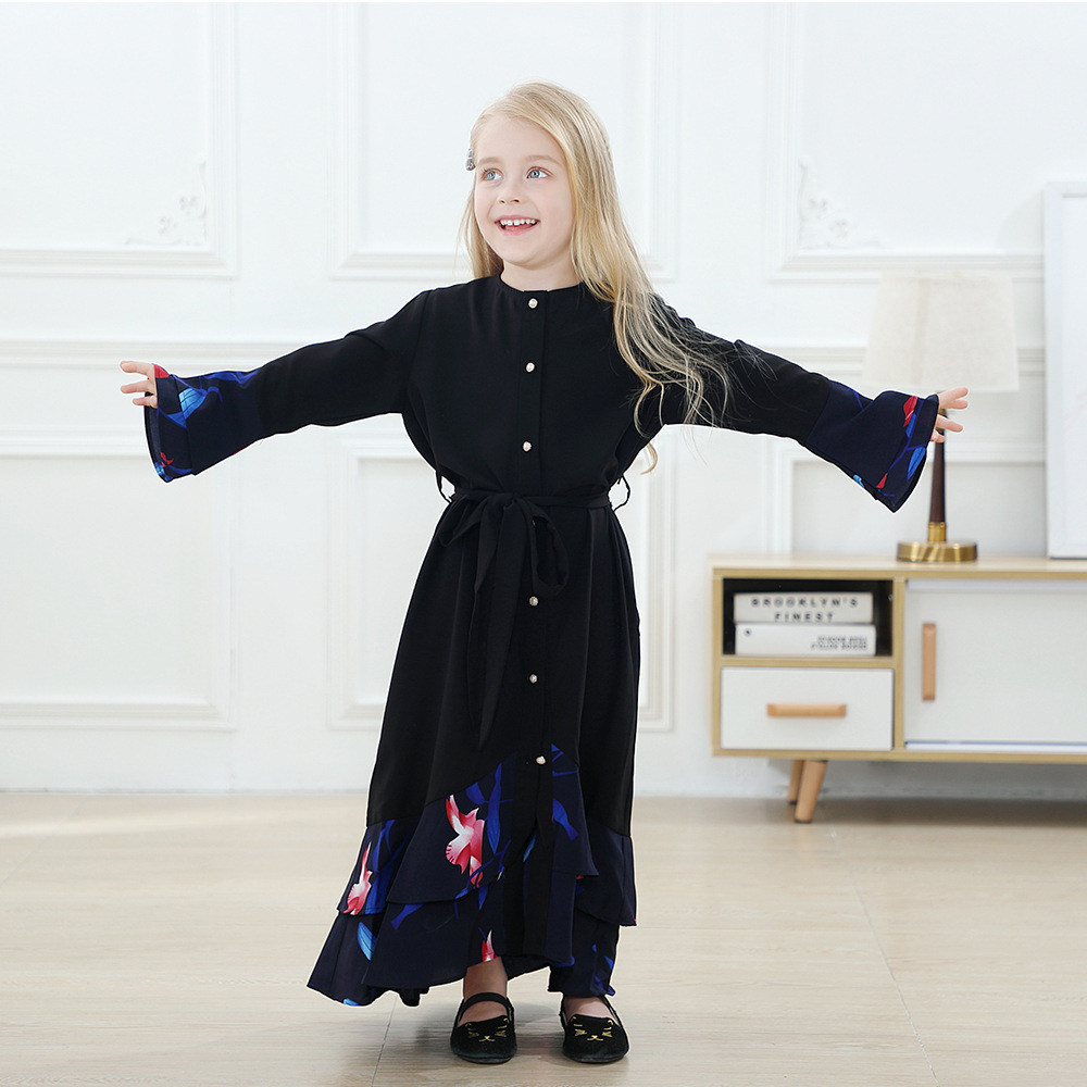 2021 Flared Girls Kaftan Abaya Dubai Turkey Hijab Muslim Dress Islam Clothing Abayas For Kids Robe Musulman Children Dresses
2021 Flared Girls Kaftan Abaya Dubai Turkey Hijab Muslim Dress Islam Clothing Abayas For Kids Robe Musulman Children Dresses