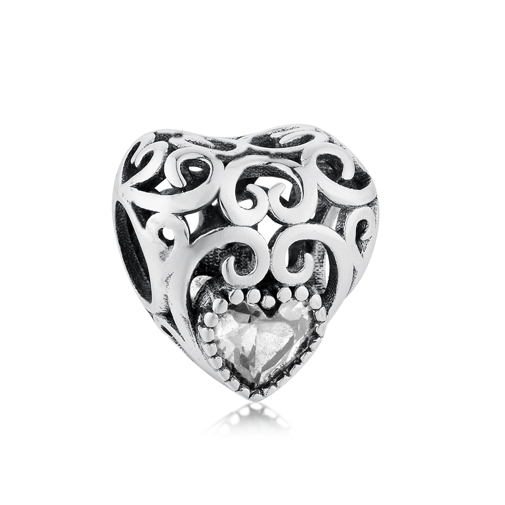 Fit Original Pandora Charm Bracelet Authentic 925 Silver Openwork Green Clear Birth Stone May April Bead For Making Women Berloque DIY