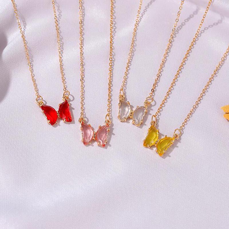 Pendant Necklaces Korea Transparent Crystal Butterfly Necklace Clavicle Choker Shiny Jewelry Gift
Pendant Necklaces Korea Transparent Crystal Butterfly Necklace Clavicle Choker Shiny Jewelry Gift
