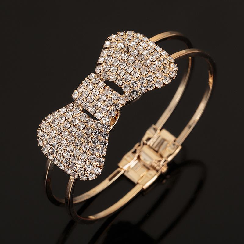 Link, Chain PPG&PGG Fashion Charm Jewelry Women Gold Silver Color Bracelet Crystal Bowknot Cuff Open Bangle For Brithday Gift
Link, Chain PPG&PGG Fashion Charm Jewelry Women Gold Silver Color Bracelet Crystal Bowknot Cuff Open Bangle For Brithday Gift