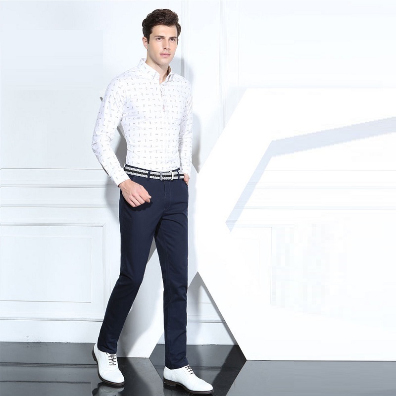 Mens Spring Summer Pants Cotton Casual Joggers Men's Business Straight Dress Suit Trousers Male Factory Connection Clothing 210518