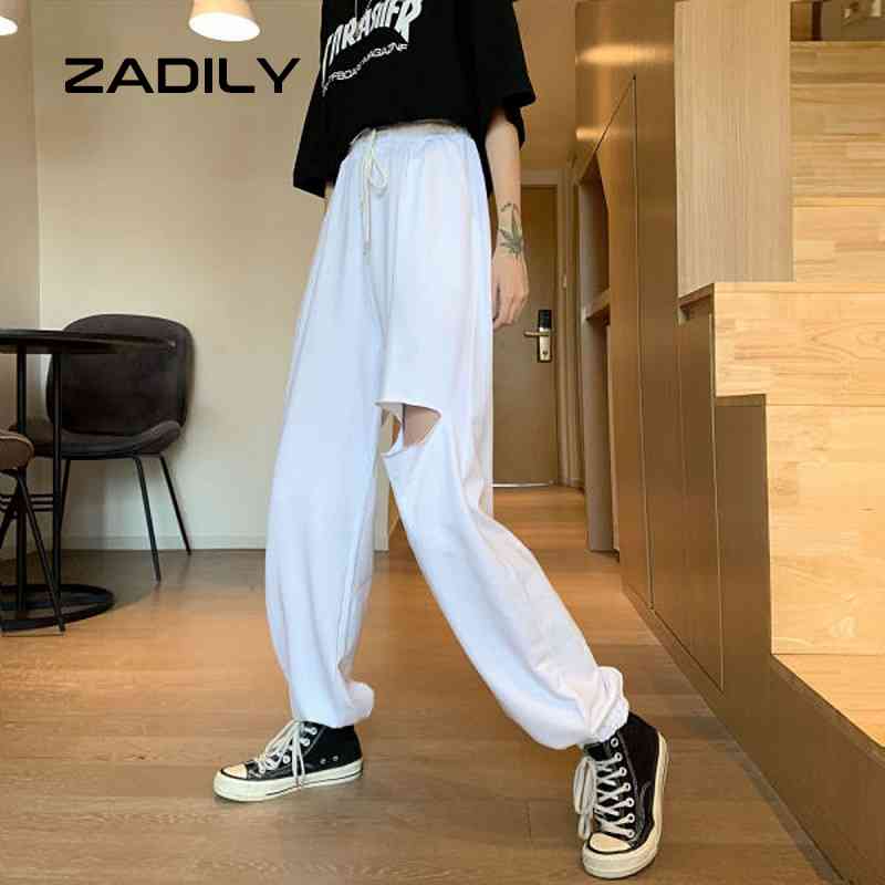 ZADILY Y2K Street Sytle Elastic Waist Solid Hip Hop Pants Harajuku Loose Cotton Hole Summer Tie Feet Women Long 210521, Random color
ZADILY Y2K Street Sytle Elastic Waist Solid Hip Hop Pants Harajuku Loose Cotton Hole Summer Tie Feet Women Long 210521, Random color