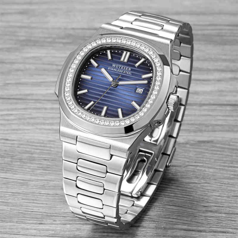 Top Luxury Brand Classic Watch Men's Business Quartz Watch Stainless Steel Luminous Hand AAA Watch, Silver blue
Top Luxury Brand Classic Watch Men's Business Quartz Watch Stainless Steel Luminous Hand AAA Watch, Silver blue