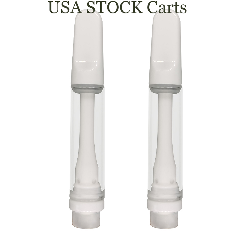 

Full Ceramic Cartridges Vape Pens USA STOCK Atomizer 1.0ML 510 thread Carts Disposable E Cigarette Cart 4 Oil Holes Ceramic-Coil Kits Thick Oil Vaporizer