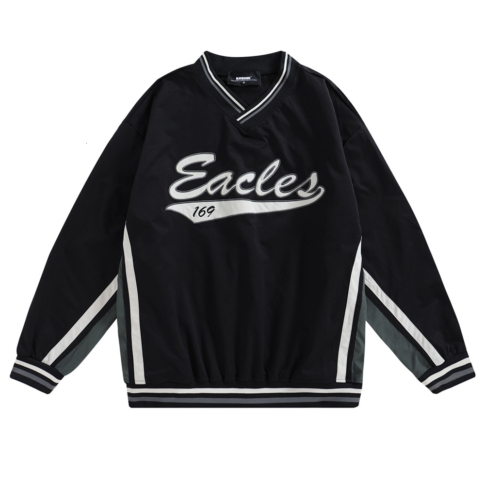 Sweatshirts Wind letter embroidery V-Neck Sweater mens street fashion brand contrast splicing long sleeve top sport Pullover Hoodie, Black
Sweatshirts Wind letter embroidery V-Neck Sweater mens street fashion brand contrast splicing long sleeve top sport Pullover Hoodie, Black