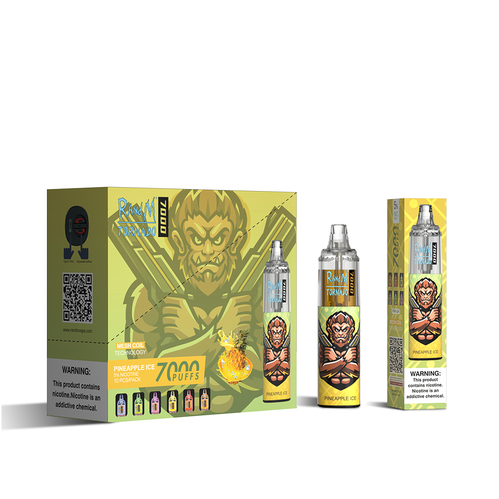 Authentic RandM Tornado Factory Wholesales 7000 puffs E cigarette Disposable rechargeable vapes 20 Colors with Colorful RBG Light
Authentic RandM Tornado Factory Wholesales 7000 puffs E cigarette Disposable rechargeable vapes 20 Colors with Colorful RBG Light